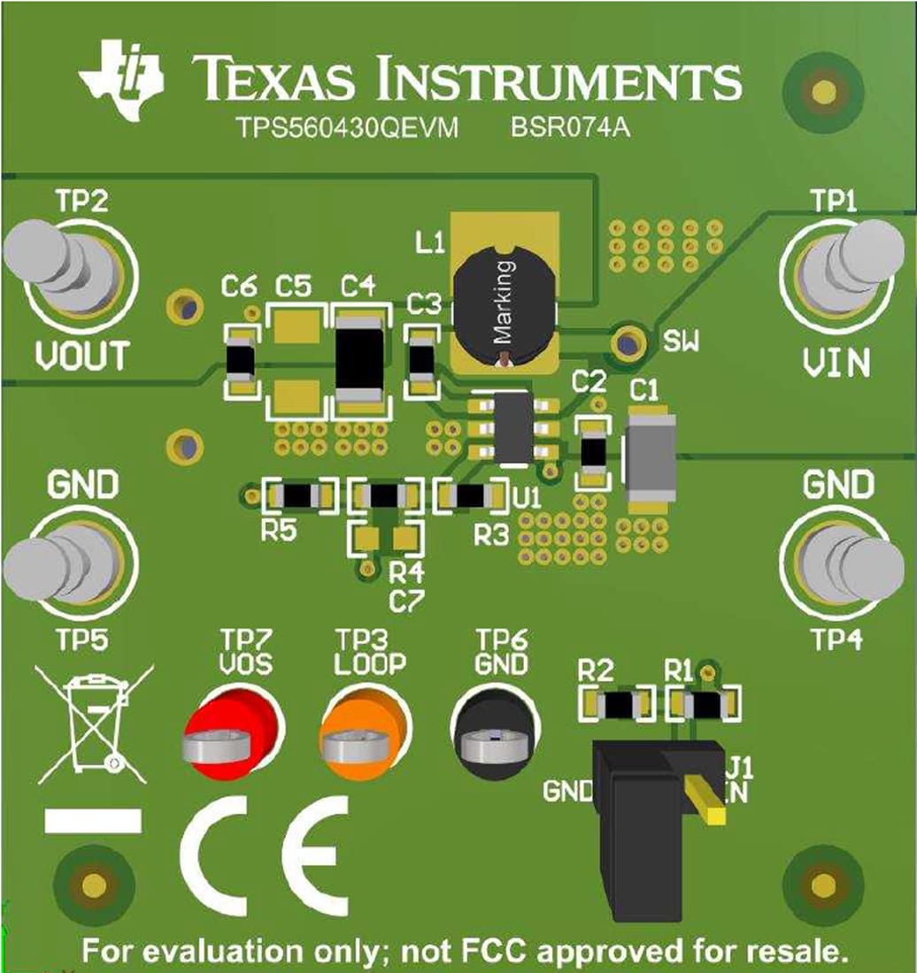 チャート - Texas Instruments TPS560430QEVMコンバータ評価モジュール（EVM）