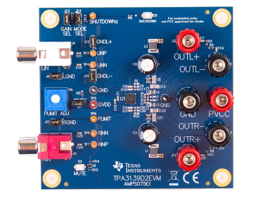 ロケーション回路 - Texas Instruments TPA3139D2EVM評価モジュール