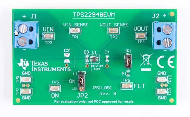 ロケーション回路 - Texas Instruments TPS22948EVM評価モジュール