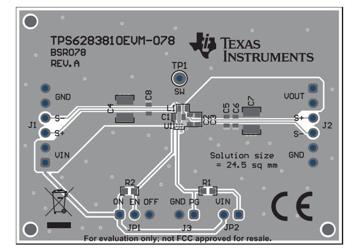 ロケーション回路 - Texas Instruments TPS6283810EVM-078評価モジュール