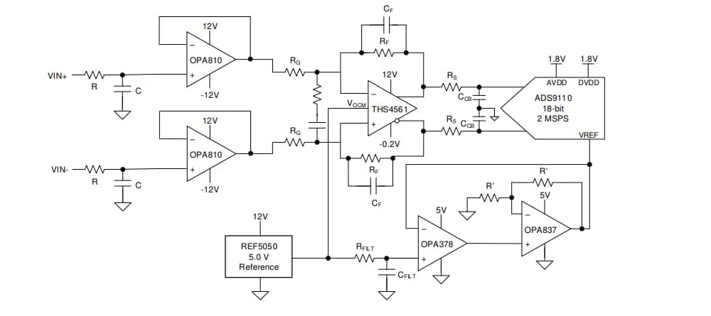 ブロック図 - Texas Instruments OPA810シングルチャンネル・オペレーショナルアンプ
