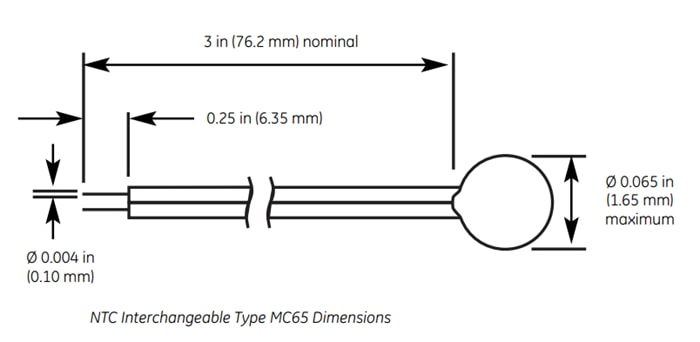Amphenol Advanced Sensors NTC Type 65交換式サーモサーミスタ