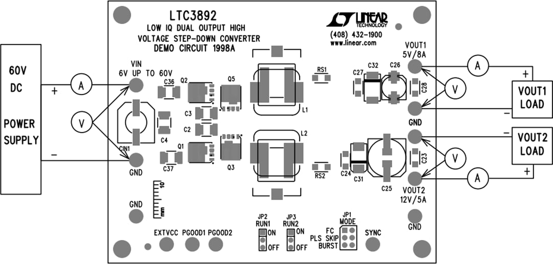 機械図面 - Analog Devices Inc. DC1998Aデモ回路ボード