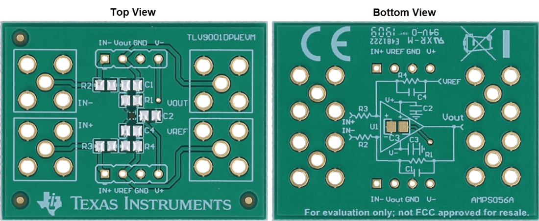 機械図面 - Texas Instruments TLV9001DPWEVMオペ・アンプ評価モジュール（EVM）
