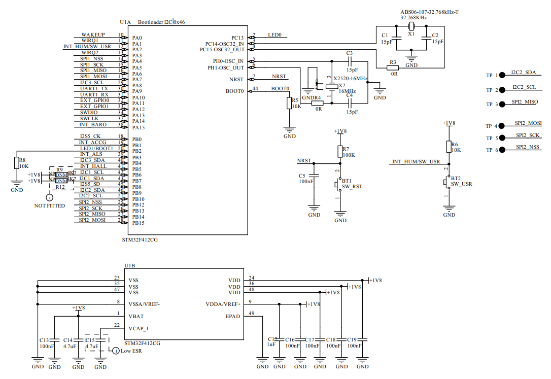 回路図 - STMicroelectronics STEVAL-MKI187V1 ArgonKeyメザニンボード