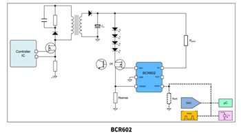 アプリケーション回路図 - Infineon Technologies BCR60xホットプラグIC
