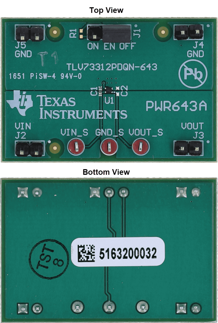 機械図面 - Texas Instruments TLV73312PEVM-643評価モジュール（EVM）