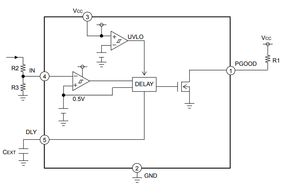 ブロック図 - ROHM Semiconductor BD4142HFV CMOS電圧検出器IC