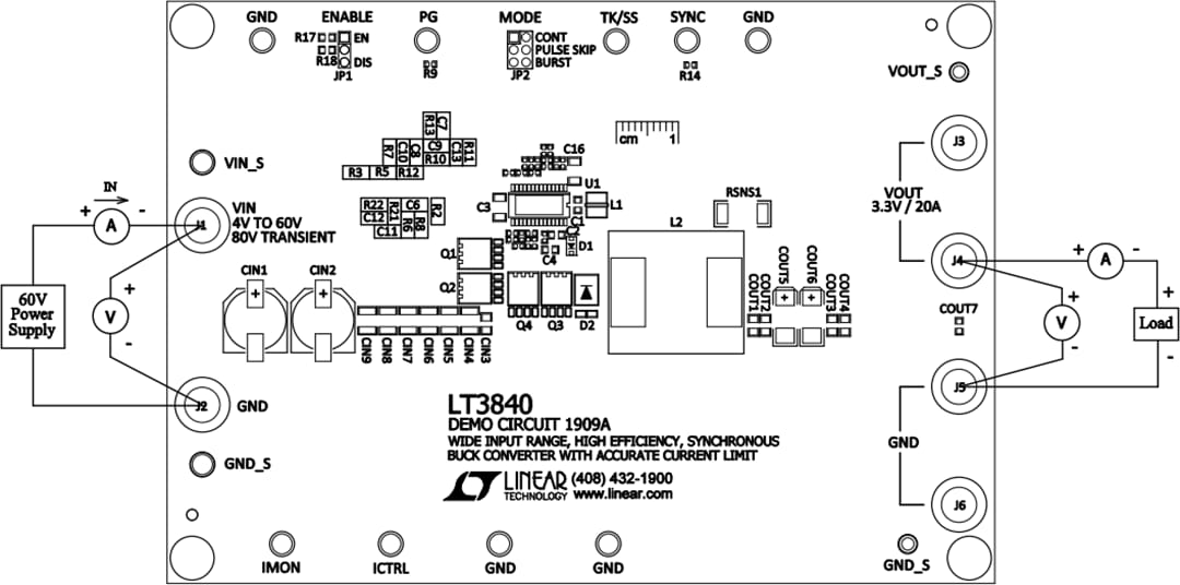 機械図面 - Analog Devices Inc. DC1909Aデモ回路ボード