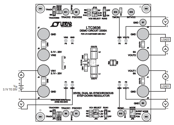 回路図 - Analog Devices Inc. DC2335Aデモ回路
