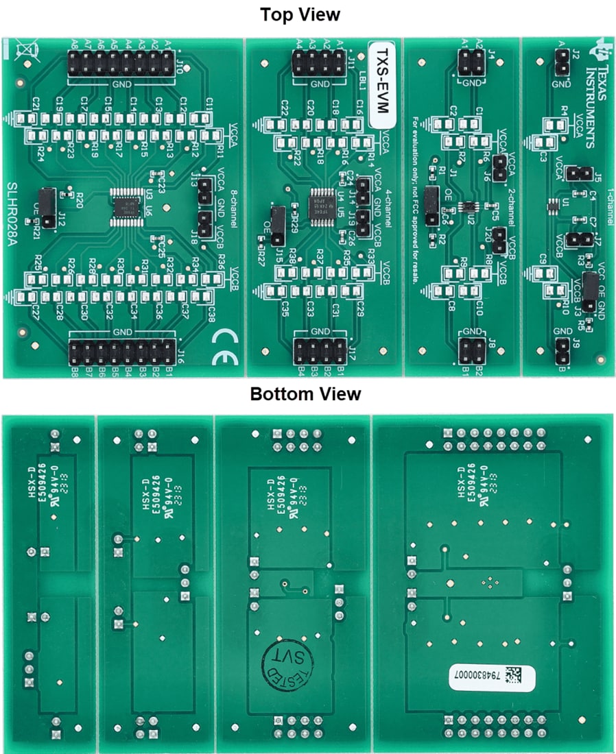 機械図面 - Texas Instruments TXS-EVM変換器評価モジュール（EVM）