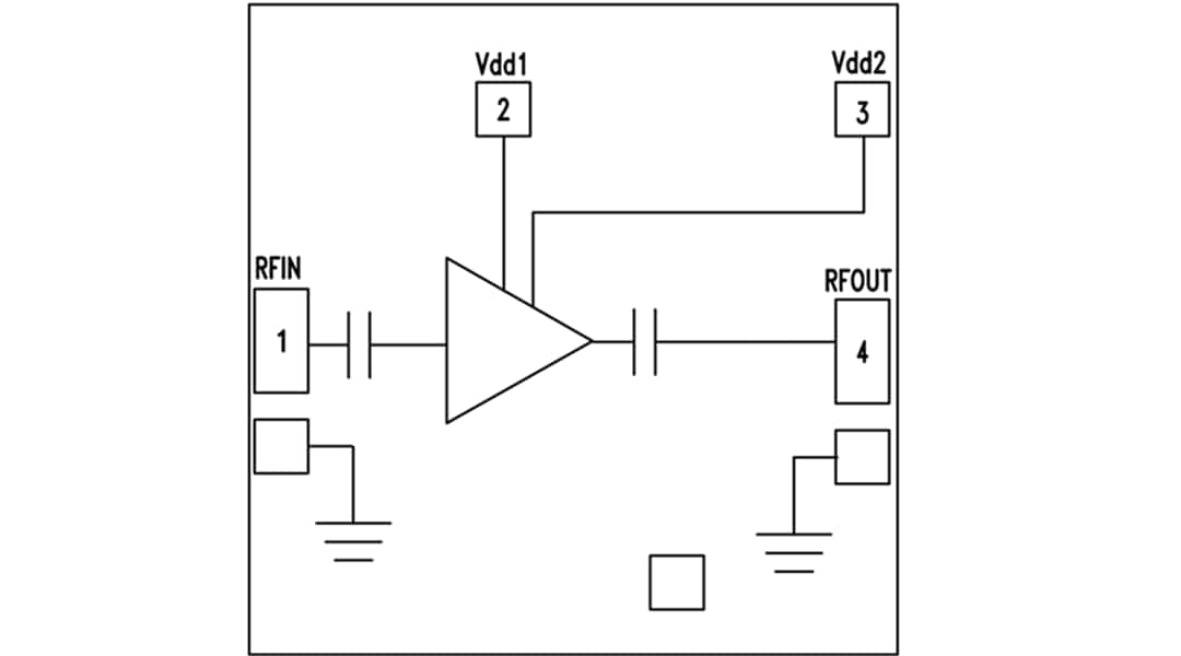 ブロック図 - Analog Devices Inc. HMC451 GaAs pHEMT MMICアンプ