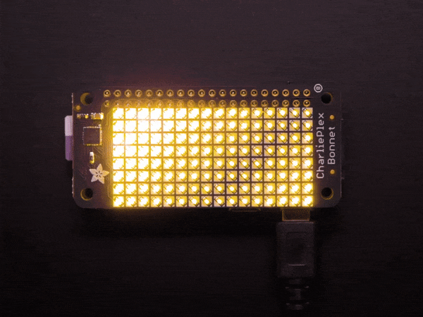 Adafruit CharliePlex LEDマトリックス・ディスプレイ・ボンネット