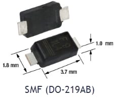 機械図面 - Vishay Semiconductors eSMP® パッケージエボリューション