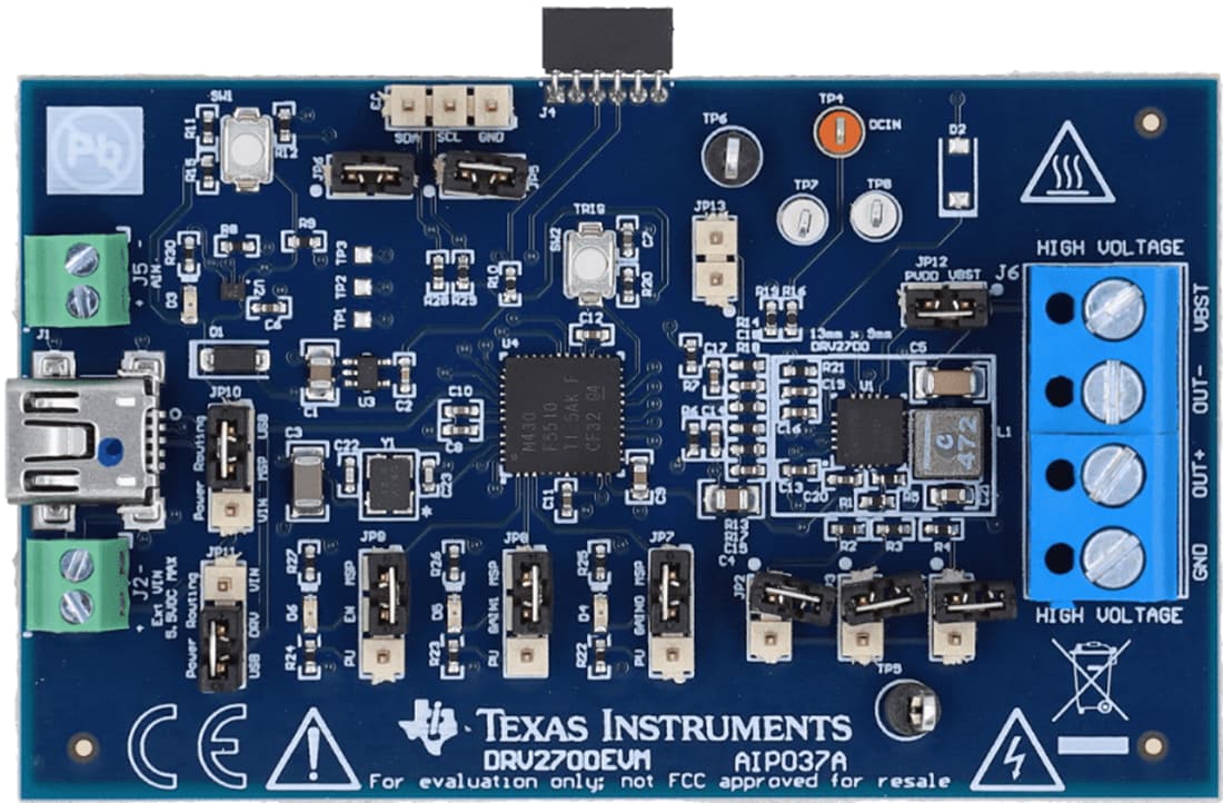機械図面 - Texas Instruments DRV2700EVM評価モジュール（EVM）