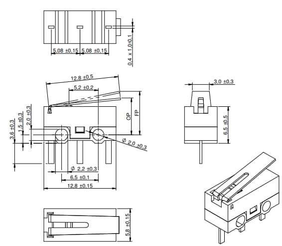 Würth Elektronik WS-MITV端子マイクロスイッチ