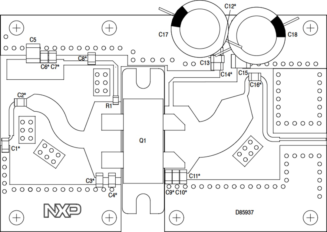 機械図面 - NXP Semiconductors AFV10700Hリファレンス回路