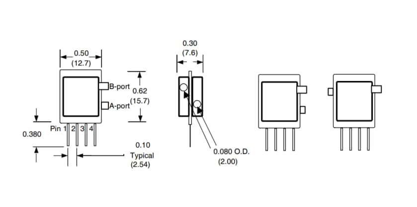 Amphenol All Sensors MAMP cmH2Oキャリブレーション済圧力センサ