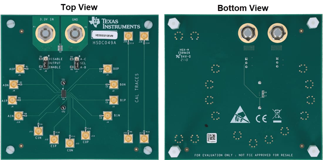 機械図面 - Texas Instruments HD3SS3212EVM評価モジュール（EVM）
