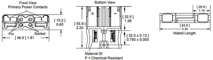 Anderson Power Products SBS50 / SBS75X Heavy Duty Power Connectors