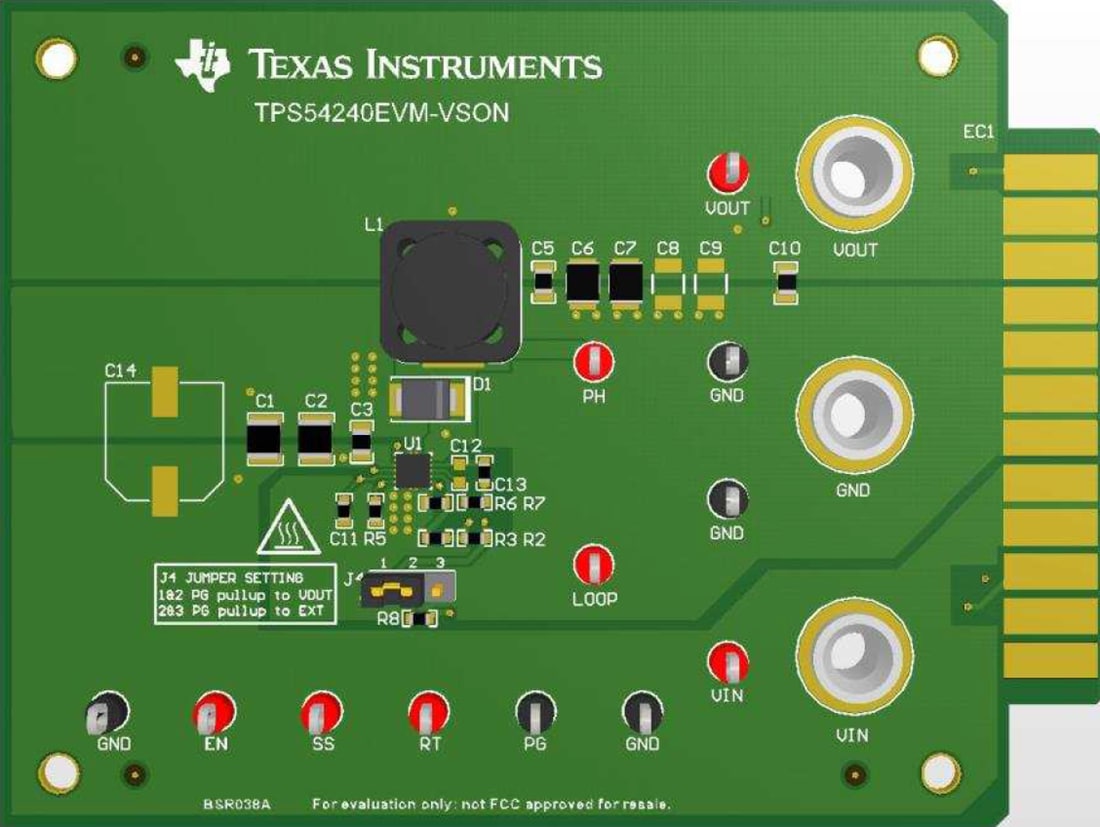 チャート - Texas Instruments TPS54240EVM-VSONコンバータ評価モジュール