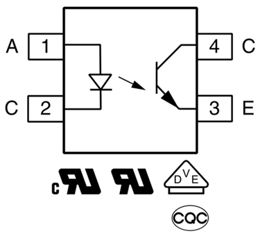 回路図 - Vishay 車載用トランジスタ出力オプトカプラ