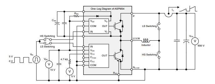 アプリケーション回路図 - onsemi NFVA25012NP2Tインテリジェント・パワーモジュール