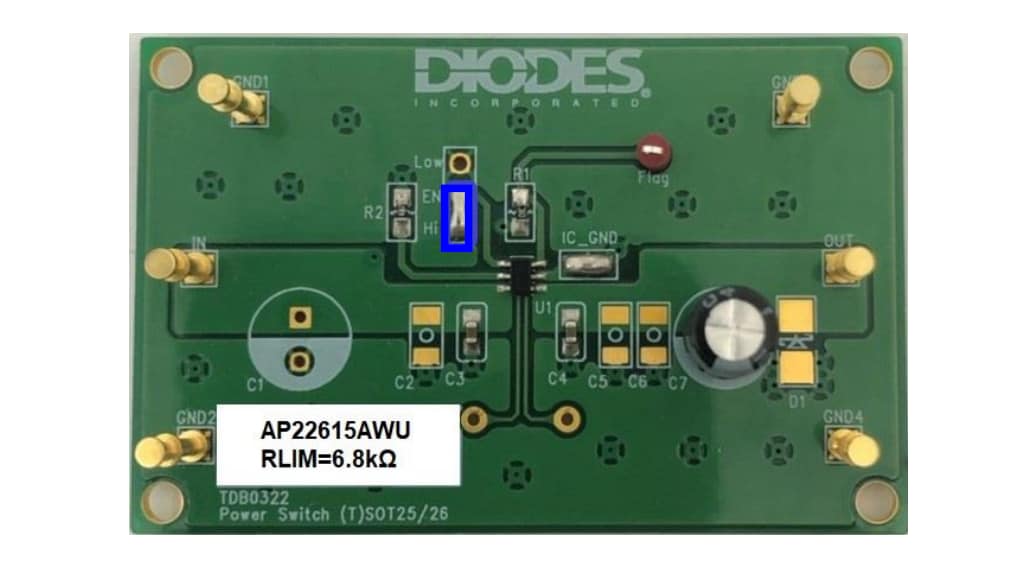 Diodes Incorporated AP22615AWU-EVM評価モジュール