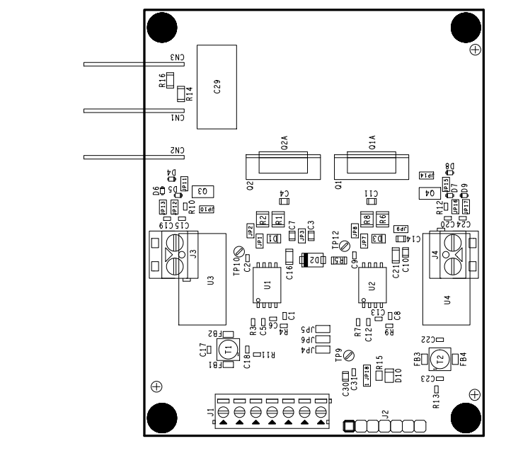機械図面 - STMicroelectronics EVALSTGAP2SICSCデモボード