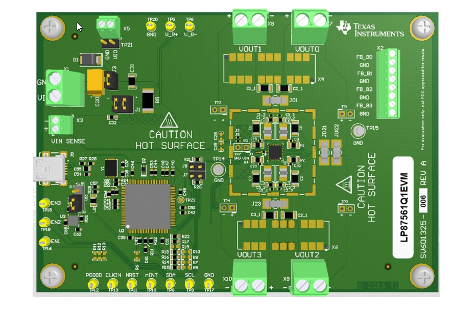 Texas Instruments LP8756xQ1EVM評価モジュール（EVM）