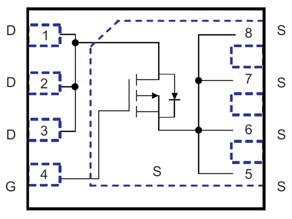 ブロック図 - Texas Instruments CSD25402Q3A NexFET™パワーMOSFET