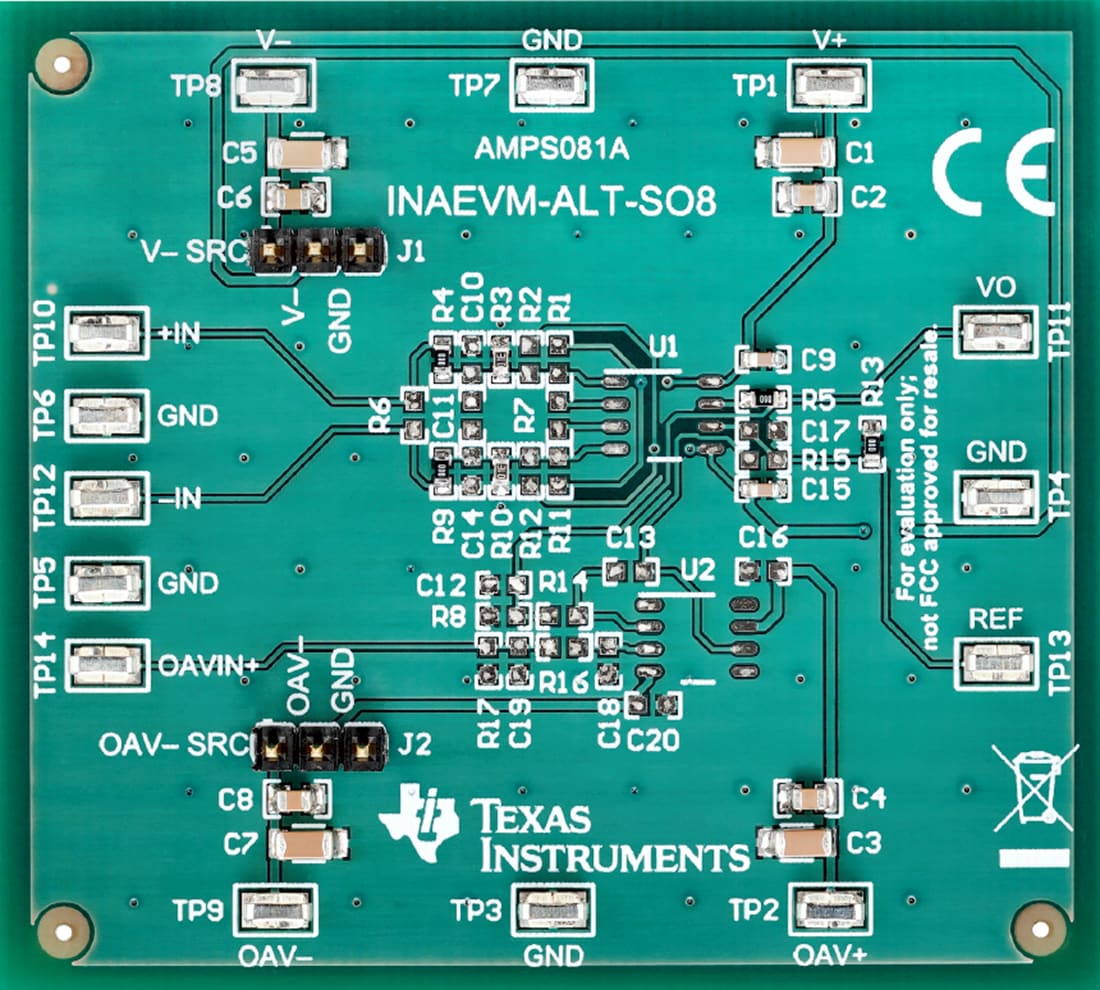チャート - Texas Instruments INAEVM-ALT-SO8アンプ評価モジュール（EVM）