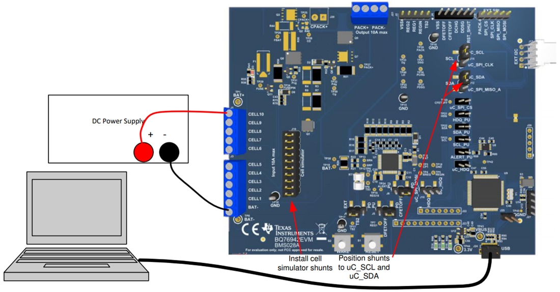 機械図面 - Texas Instruments bq76942EVM評価モジュール（EVM）