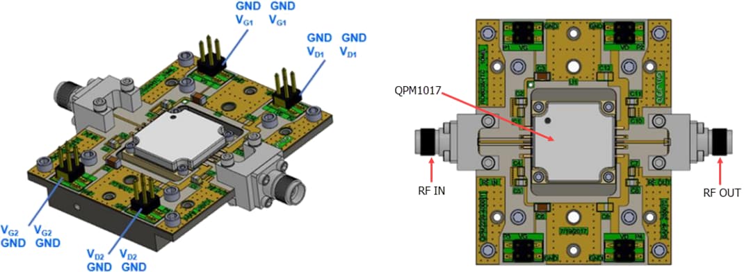 機械図面 - Qorvo QPM1017EVB1評価ボード