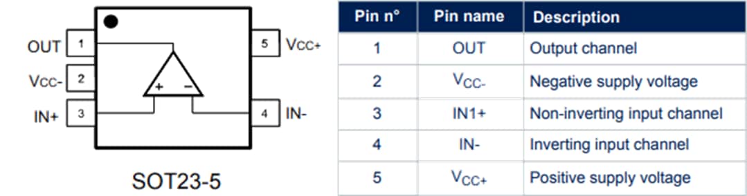 機械図面 - STMicroelectronics TSB711/A 6MHzオペレーショナルアンプ