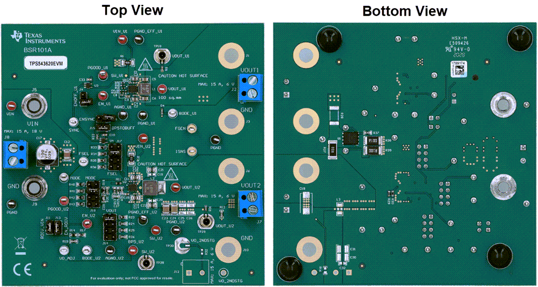 機械図面 - Texas Instruments TPS543620EVMコンバータ評価モジュール（EVM）