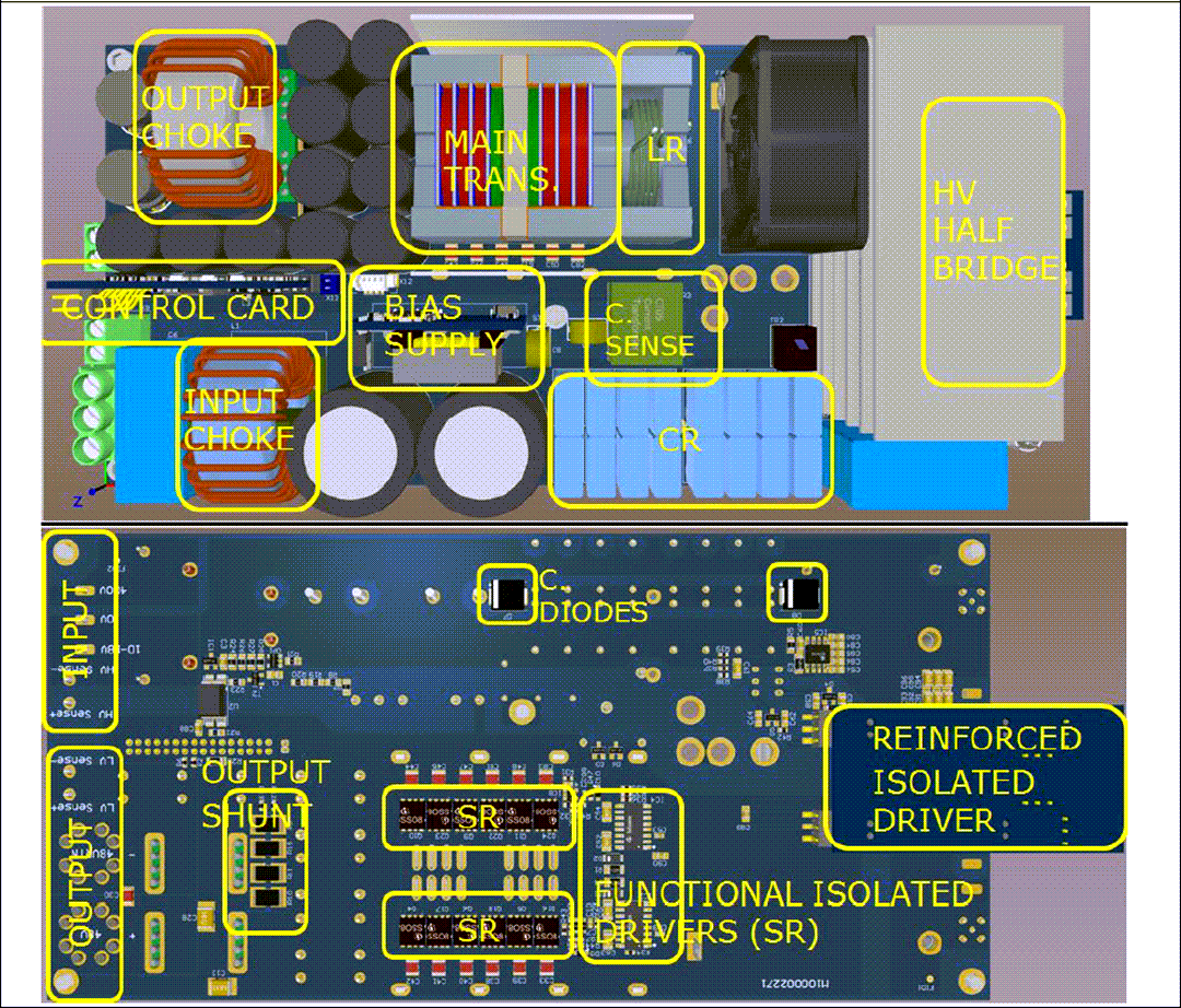 機械図面 - Infineon Technologies 3300W LLC DC/DCコンバータ用評価ボード