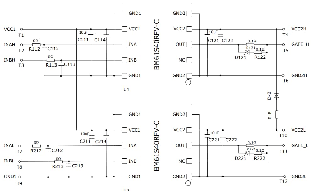 回路図 - ROHM Semiconductor BM61S40RFV-EVK002評価ボード