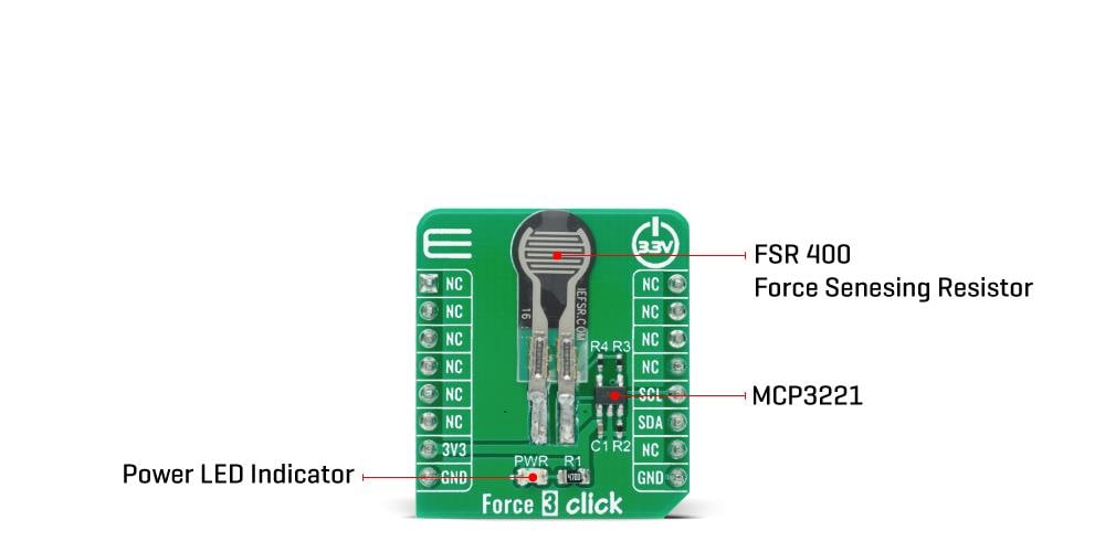 Block Diagram - Mikroe Force 3 Click