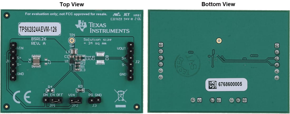 機械図面 - Texas Instruments TPS6282xAEVM-126コンバータ評価モジュール