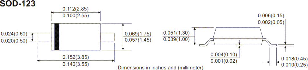 Mechanical Drawing - Comchip Technology BZT52Cx Zener Diodes