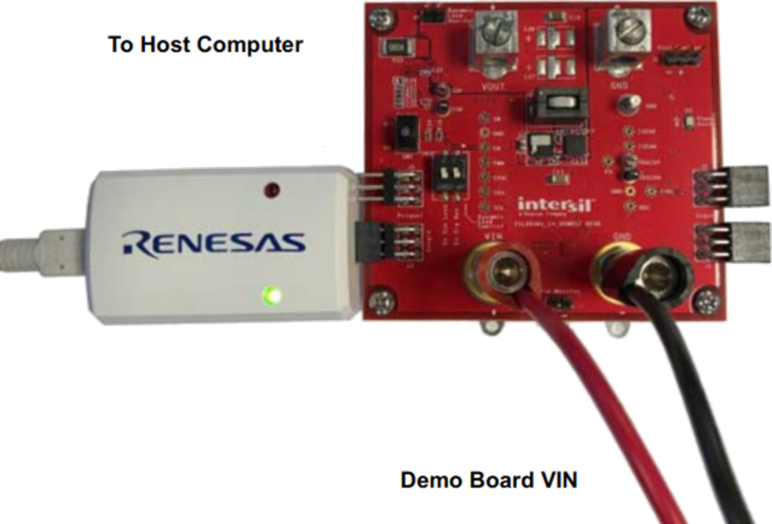 Renesas Electronics ISLUSBEVAL1Z USB to PmBus™アダプタ