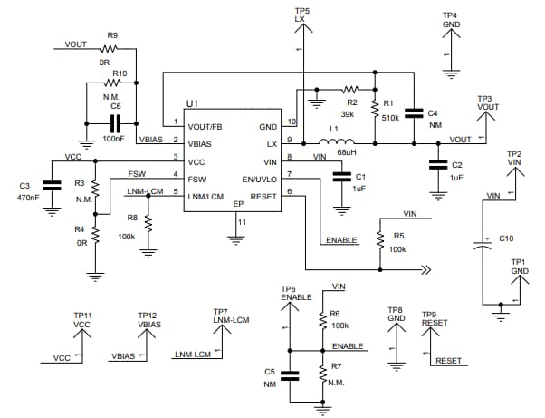 回路図 - STMicroelectronics STEVAL-L7983ADJ評価ボード