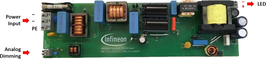 Infineon Technologies REF-ICL5102HV-U150W評価ボード