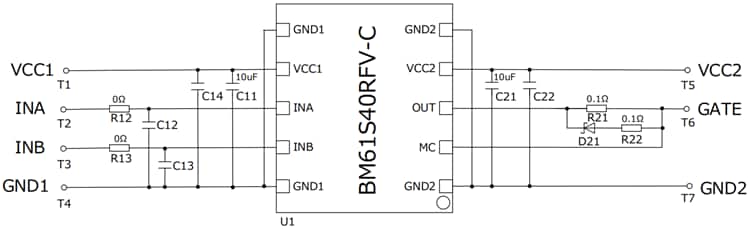 回路図 - ROHM Semiconductor BM61S40RFV-EVK001評価ボード
