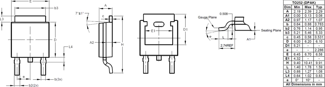 機械図面 - Diodes Incorporated SBRFP10U60D1 SBR®（スーパーバリア整流器）ダイオード