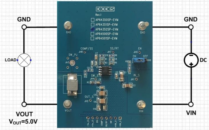Diodes Incorporated AP64352QSP-EVM評価ボード