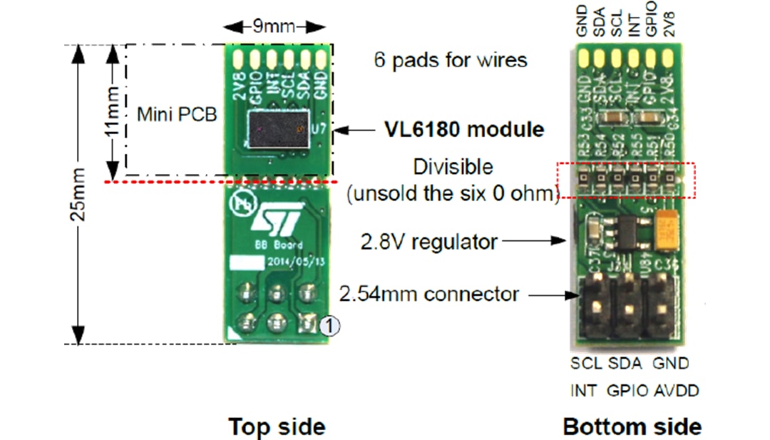 STMicroelectronics VL6180-SATELブレイクアウトボード