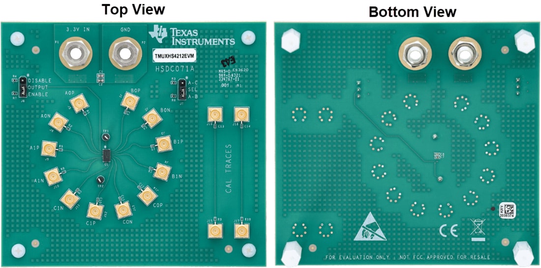 機械図面 - Texas Instruments TMUXHS4212EVM Mux/Demux評価モジュール（EVM）