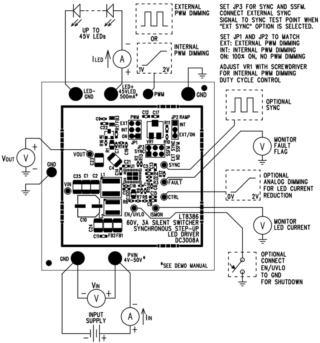 チャート - Analog Devices Inc. DC3008Aデモ回路（LT8386用）